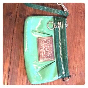 Teal Coach wristlet